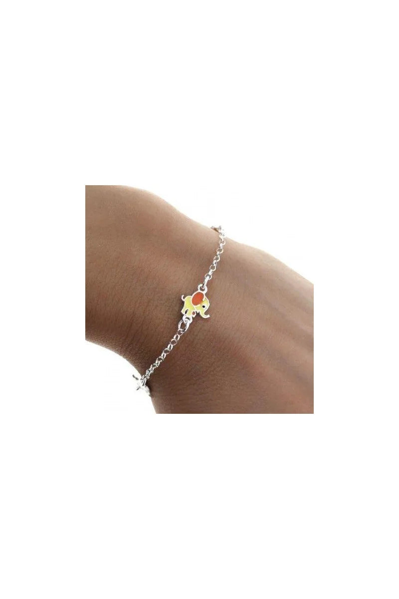 Pulsera Infantil Elefantitos Brillantes en Plata de Ley 925
