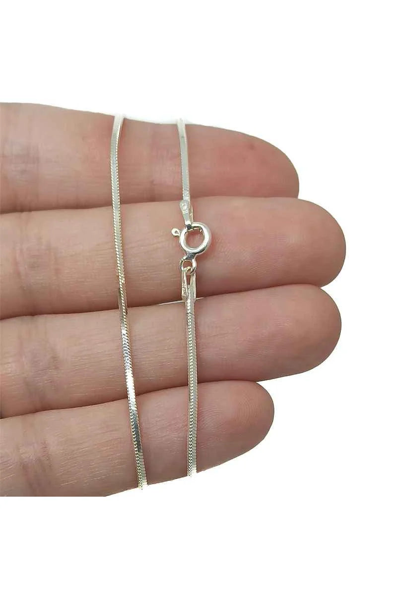 Cadena Cola de Topo 45 cm Plata de Ley 925