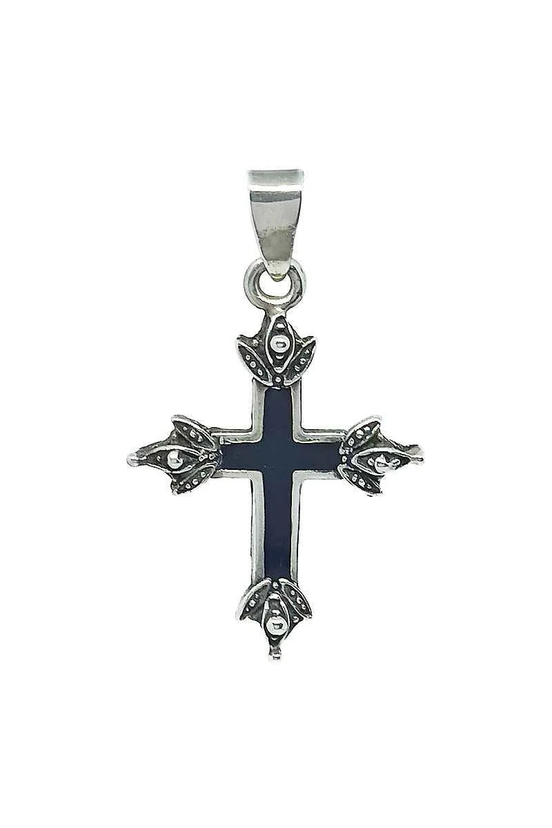 Cruz esmaltada en Plata de Ley 925