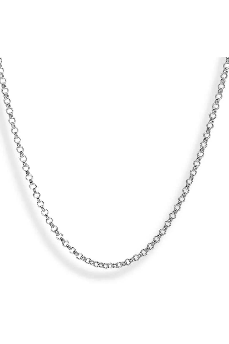 Cadena Rolo de 45 a 90 cm en Plata de Ley