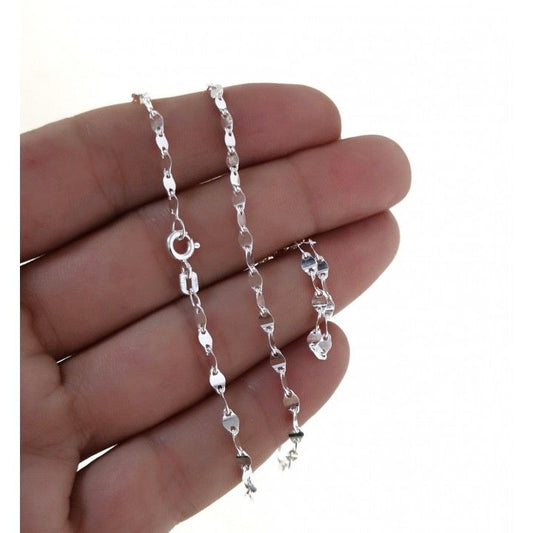 Cadena Fina Plata de Ley 925 Lisa 'Lumina' – 40 cm (2.8 mm)
