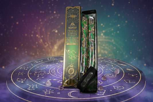 Incienso Artesanal Crystal Jade Verde - Aroma de Sabiduría y Armonía (20g) - Con Piedras Naturales de Jade