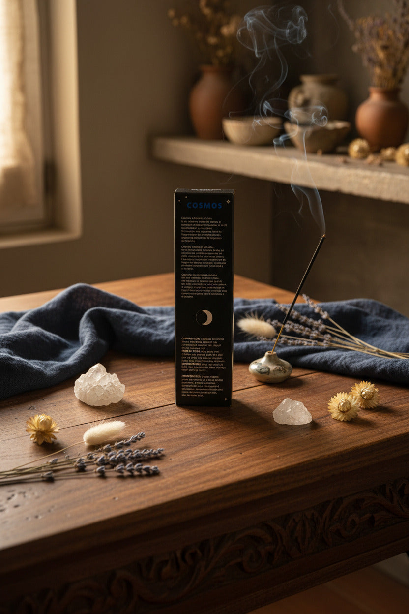 Incienso Artesanal Cosmos – Luxury Black Edition por Sagrada Madre (Hecho en India)