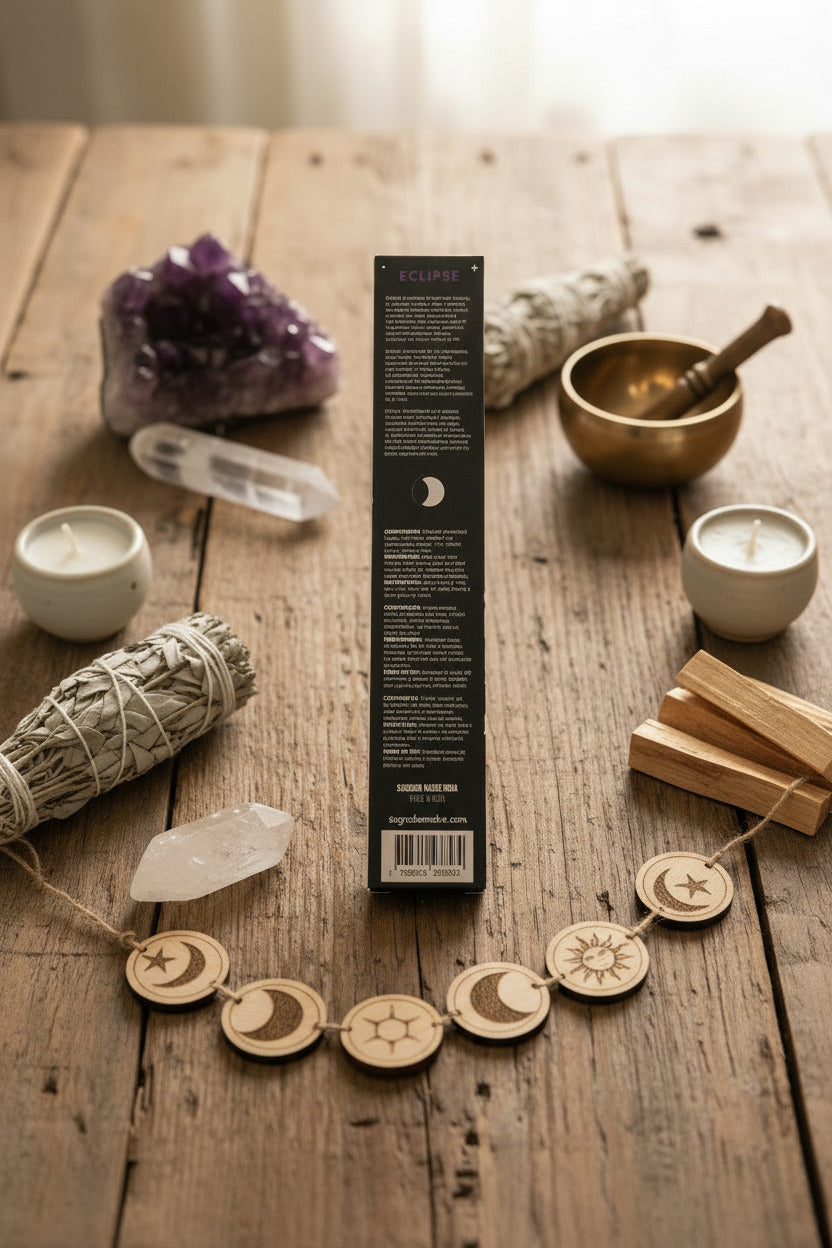 Incienso Artesanal Eclipse – Luxury Black Edition por Sagrada Madre (Hecho en India)