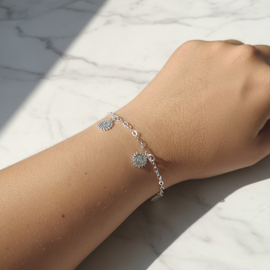 Pulsera Soles en Plata de Ley 925