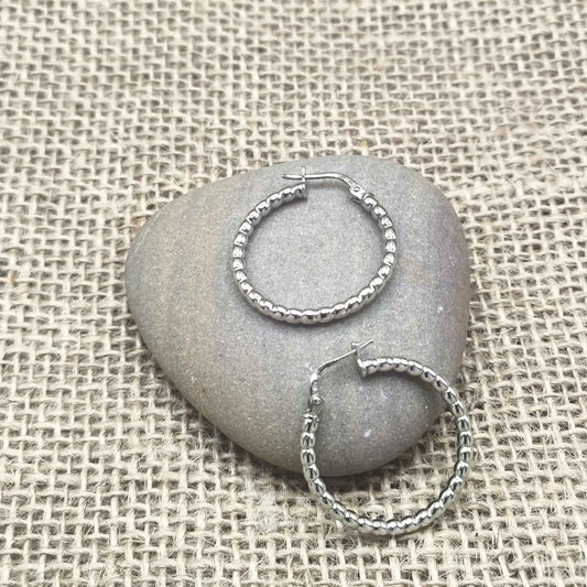 Aros "Círculo de Protección Infinitos" - Plata de Ley 925 Rodiada (24 mm) - Amuleto de Unidad y Equilibrio Cósmico