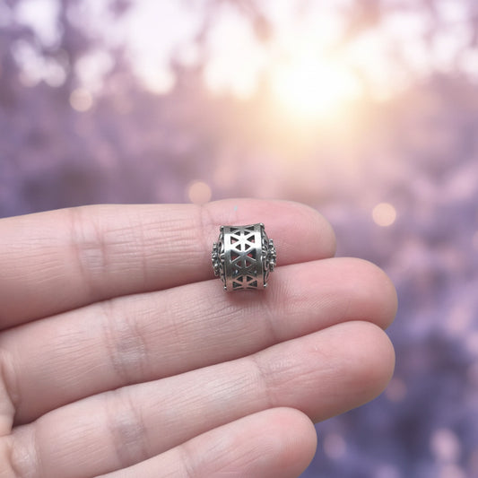 Charm "Estrella del Destino" en Plata de Ley 925 - Calado con Circonitas Brillantes - Amuleto de Guía y Protección Espiritual