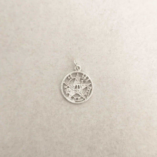 Colgante Tetragramatón en Plata de Ley 16 mm - Protección Espiritual y Poder Divino