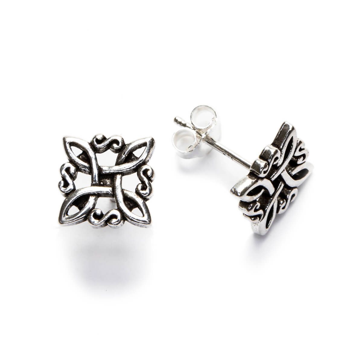 Pendientes Nudo de Bruja en Plata de Ley 925