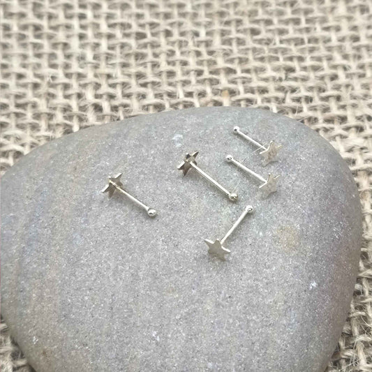 Piercing de Nariz "Estrella Polar" en Plata de Ley 925 - Amuleto de Guía, Claridad y Destino (3.5 mm)