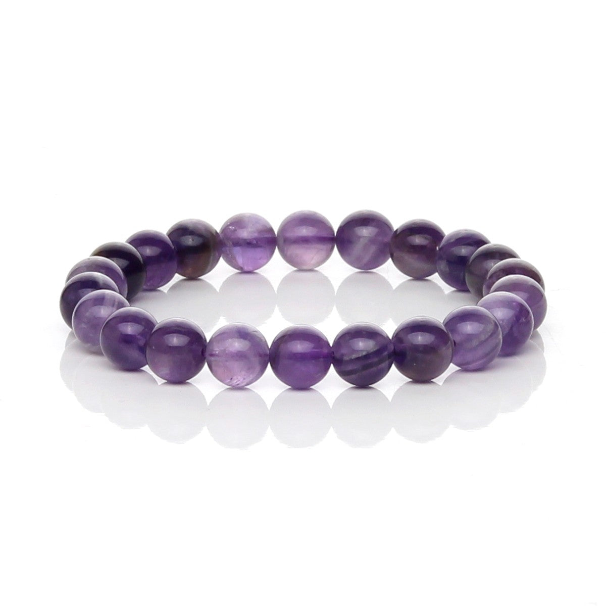 Pulsera Elástica de Amatista Auténtica (Paz y Espiritualidad)