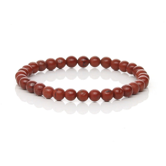 Pulsera Elástica de Jaspe Rojo Natural (Vitalidad y Anclaje)