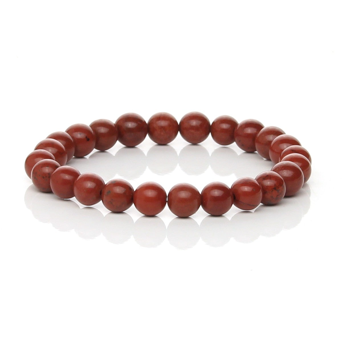 Pulsera Elástica de Jaspe Rojo Natural (Vitalidad y Anclaje)