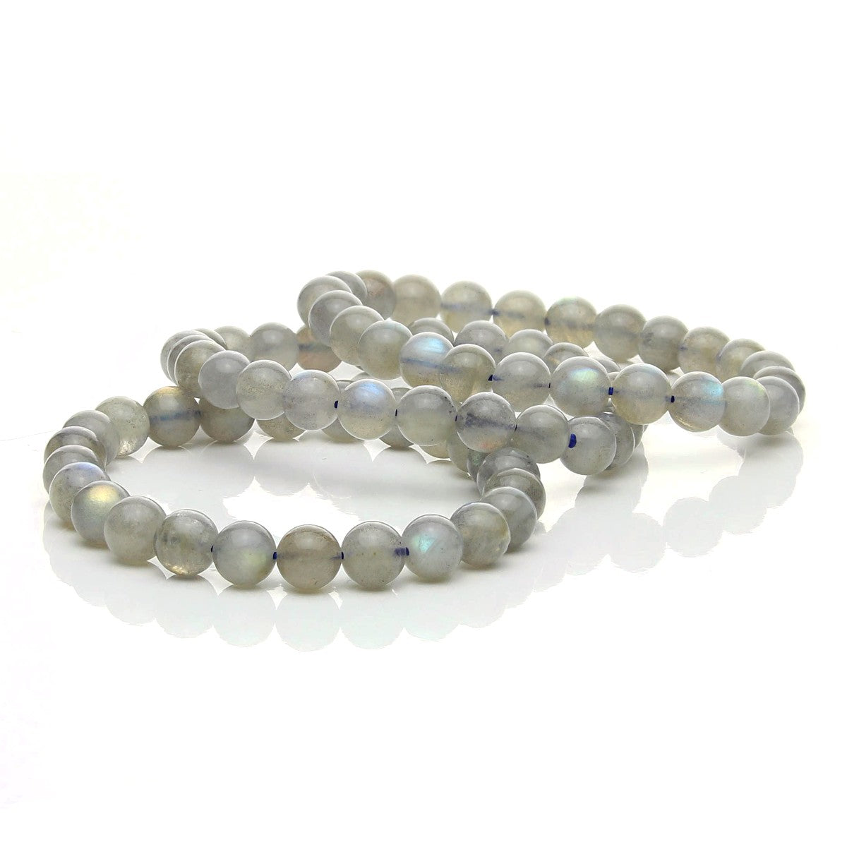 Pulsera Elástica de Labradorita Natural (Escudo y Magia)