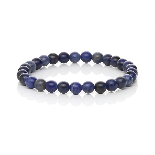 Pulsera Elástica de Sodalita Natural (Claridad Mental y Comunicación)