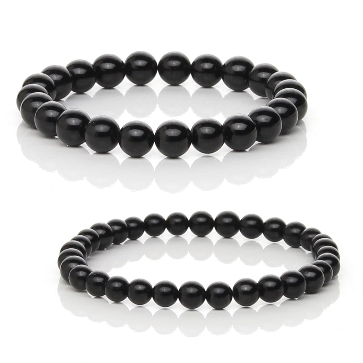 Pulsera Elástica de Turmalina Negra Natural (La Máxima Protección)