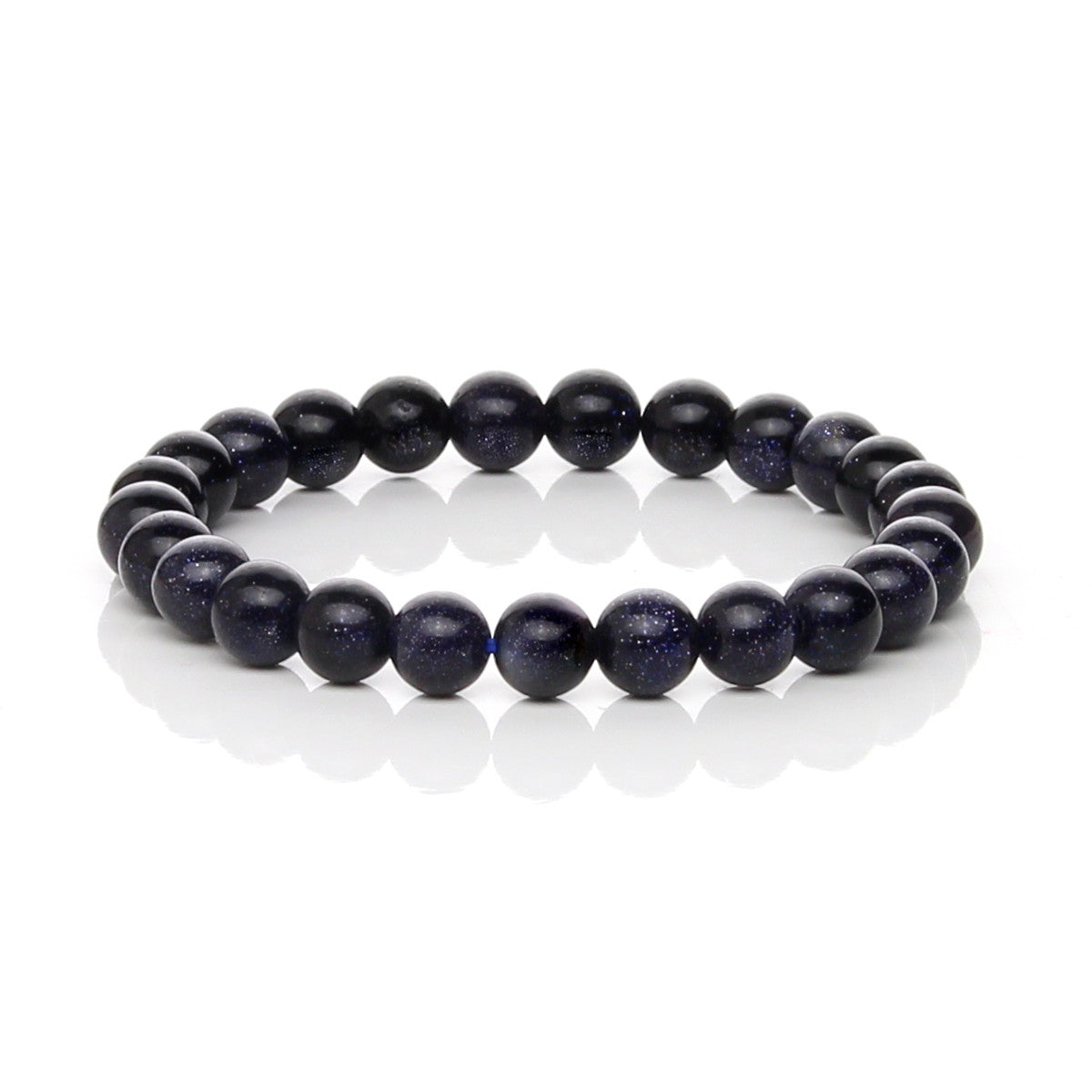 Pulsera Elástica de Piedra del Oro Azul / Blue Goldstone (Sabiduría y Calma Nocturna)