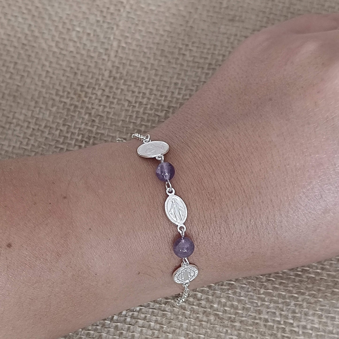 Pulsera Trío de Protección y Armonía (Plata & Amatista)