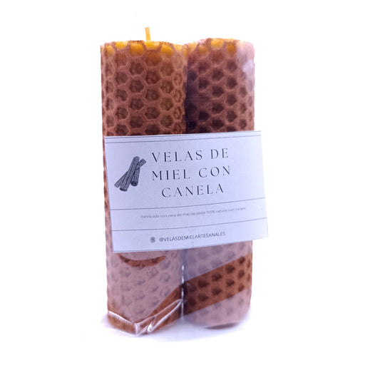 Velas de Miel y Canela "Atracción Rápida". Pack de 2 velas.