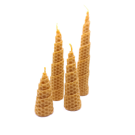 Pack 2 Velas Miel en Espiral para Ritual 11 y 22 (Crecimiento y Prosperidad)