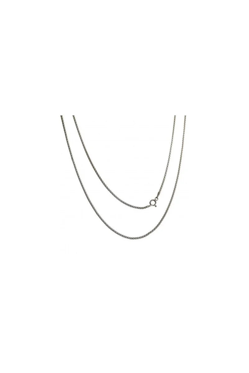 Cadena Coreana 40 cm Plata de Ley