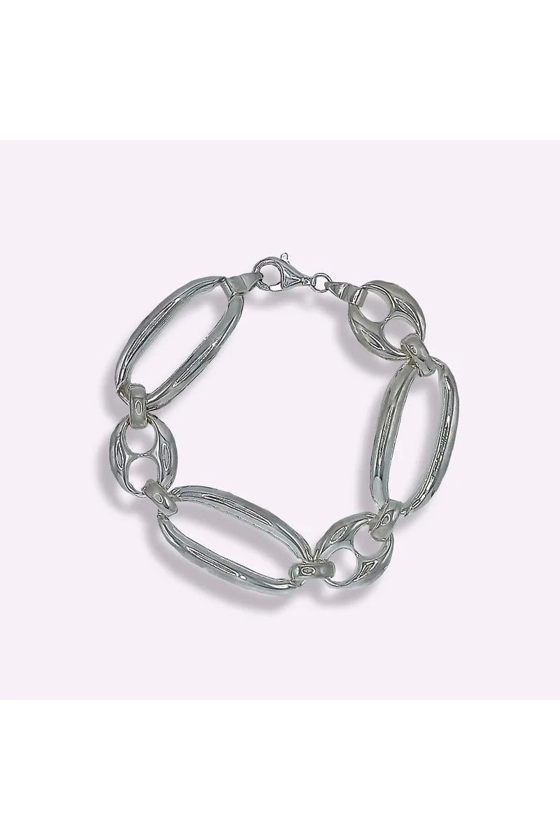 Pulsera Eslabones Ovalados y Calabrote