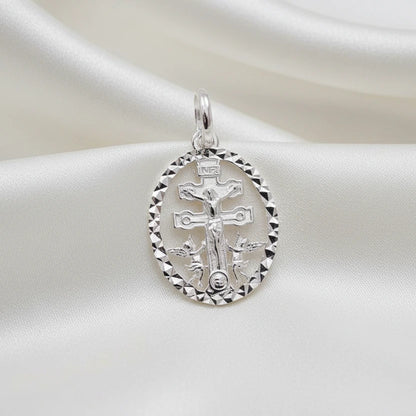 Colgante "Protección de Luz" en Plata de Ley - Cruz de Caravaca Ancestral
