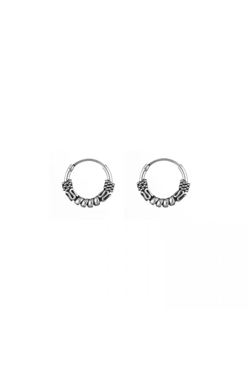 Aros Bali 12 mm - Plata de Ley 925