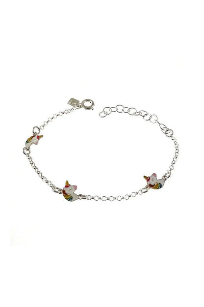 Pulsera Infantil Unicornio Plata de Ley