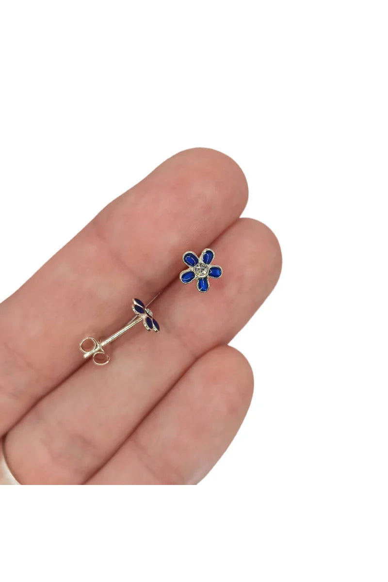 Pendientes Flor Encantada azul