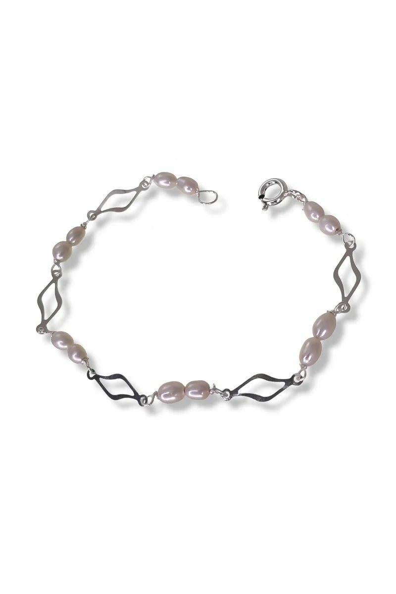 Pulsera de Comunión Perlas Plata de Ley 925