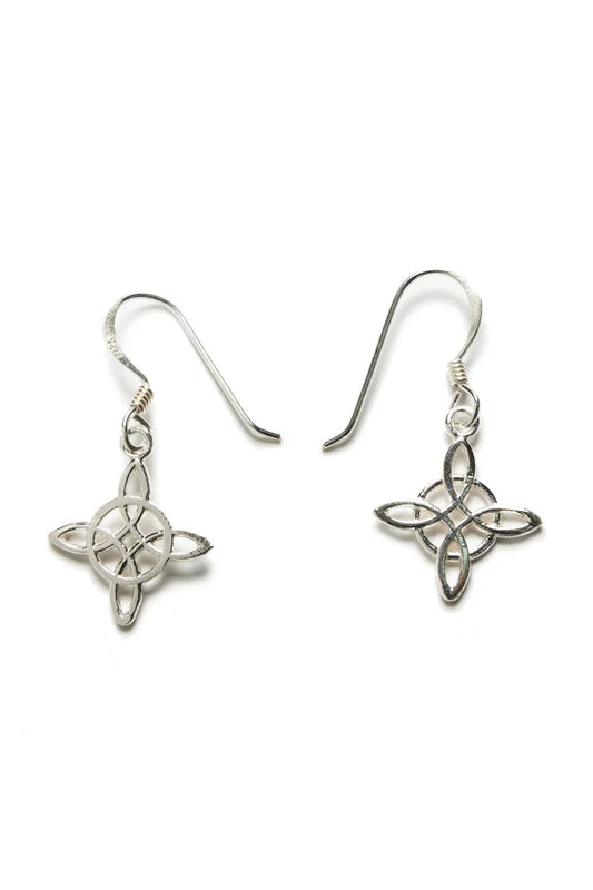 Pendientes Nudo de Bruja Plata de Ley 925