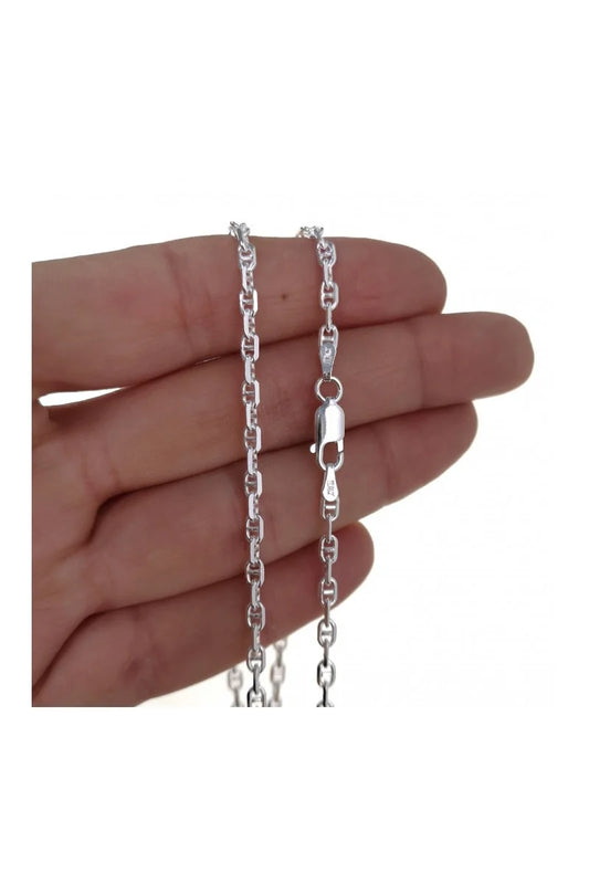 Cadena de 50 cm Forzada Marina en Plata de Ley 925
