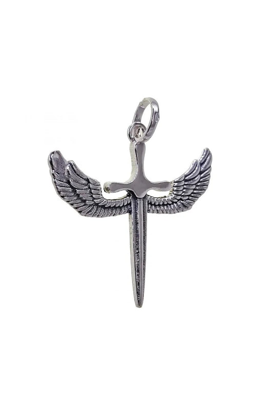 Colgante Alas de San Miguel Arcángel Plata de Ley 925