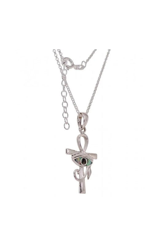 Gargantilla Cruz de la Vida con Abulón en Plata 925 – SomosPlata