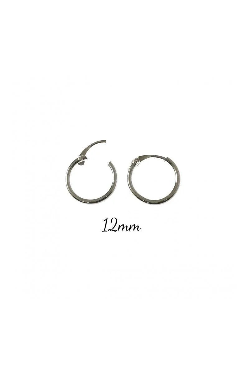 Aros 12mm Plata de Ley 925