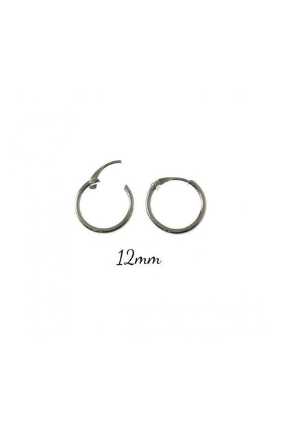 Aros 12mm Plata de Ley 925