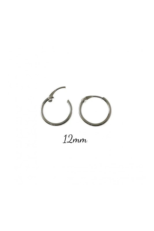 Aros 12mm Plata de Ley 925