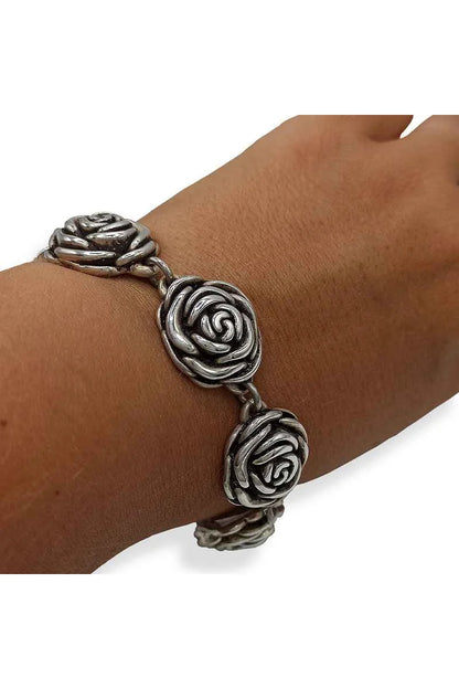 🌹Pulsera Rosas Plata de Ley 925  🌹
