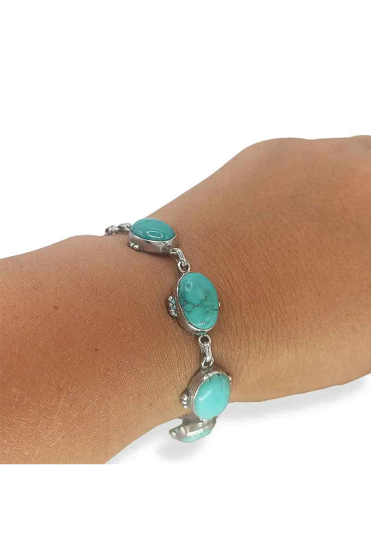 Pulsera Turquesa Plata de Ley 925