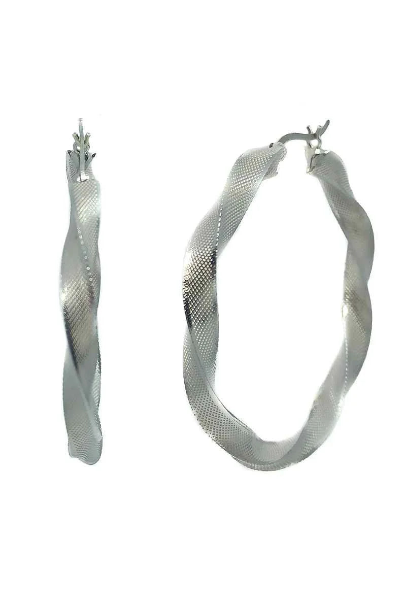 Aros Ondulados de 50 mm Plata de Ley 925