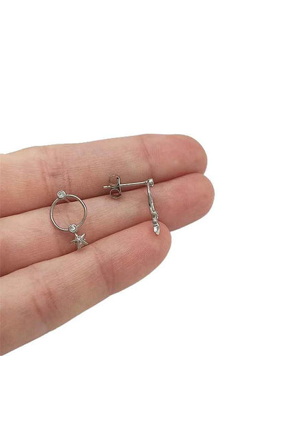 Pendientes Estrella Plata de Ley 925