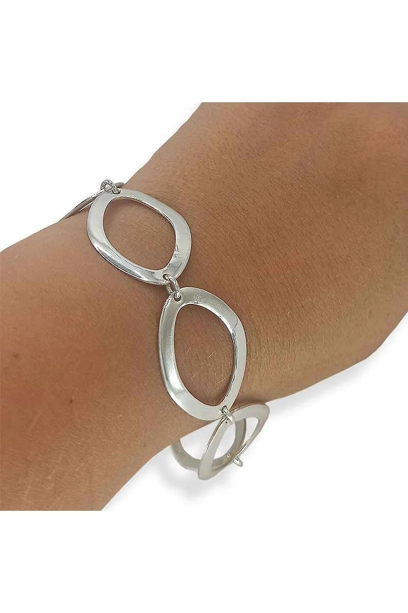Pulsera Eslabones Ovalados Plata de Ley 925