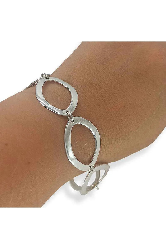 Pulsera Eslabones Ovalados Plata de Ley 925