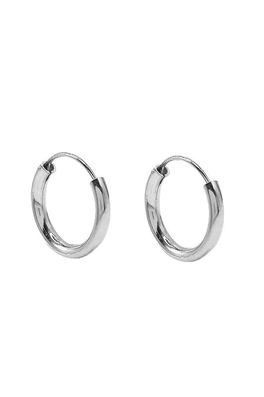 Aros Gruesos Plata de ley 20 mm