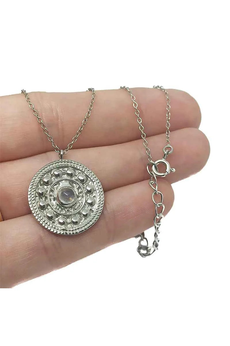 Gargantilla Piedra de Luna en Plata de Ley