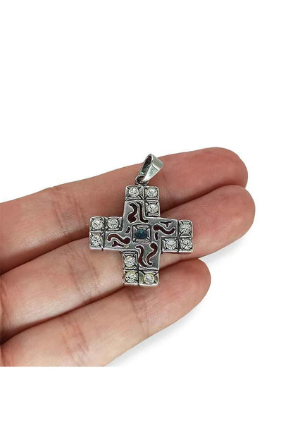 Cruz Cuadrada Plata de Ley 925