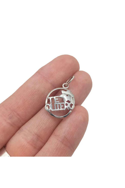 Colgante Serenidad de Plata de Ley: Mensaje Te Quiero