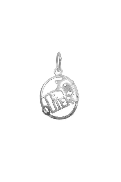 Colgante Serenidad de Plata de Ley: Mensaje Te Quiero