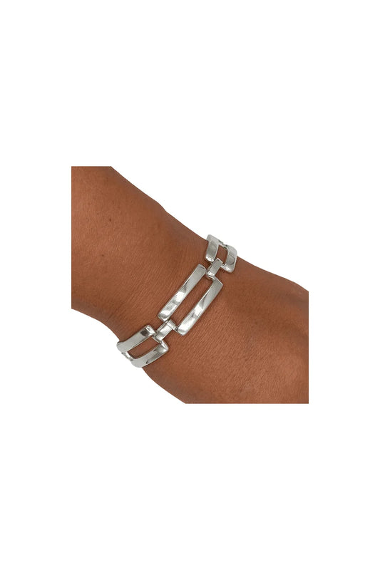 Pulsera Eslabones Rectangulares Plata de Ley 925